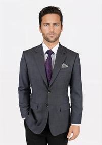 Prince Charcoal Prince of Wales Jacket - SARTORO