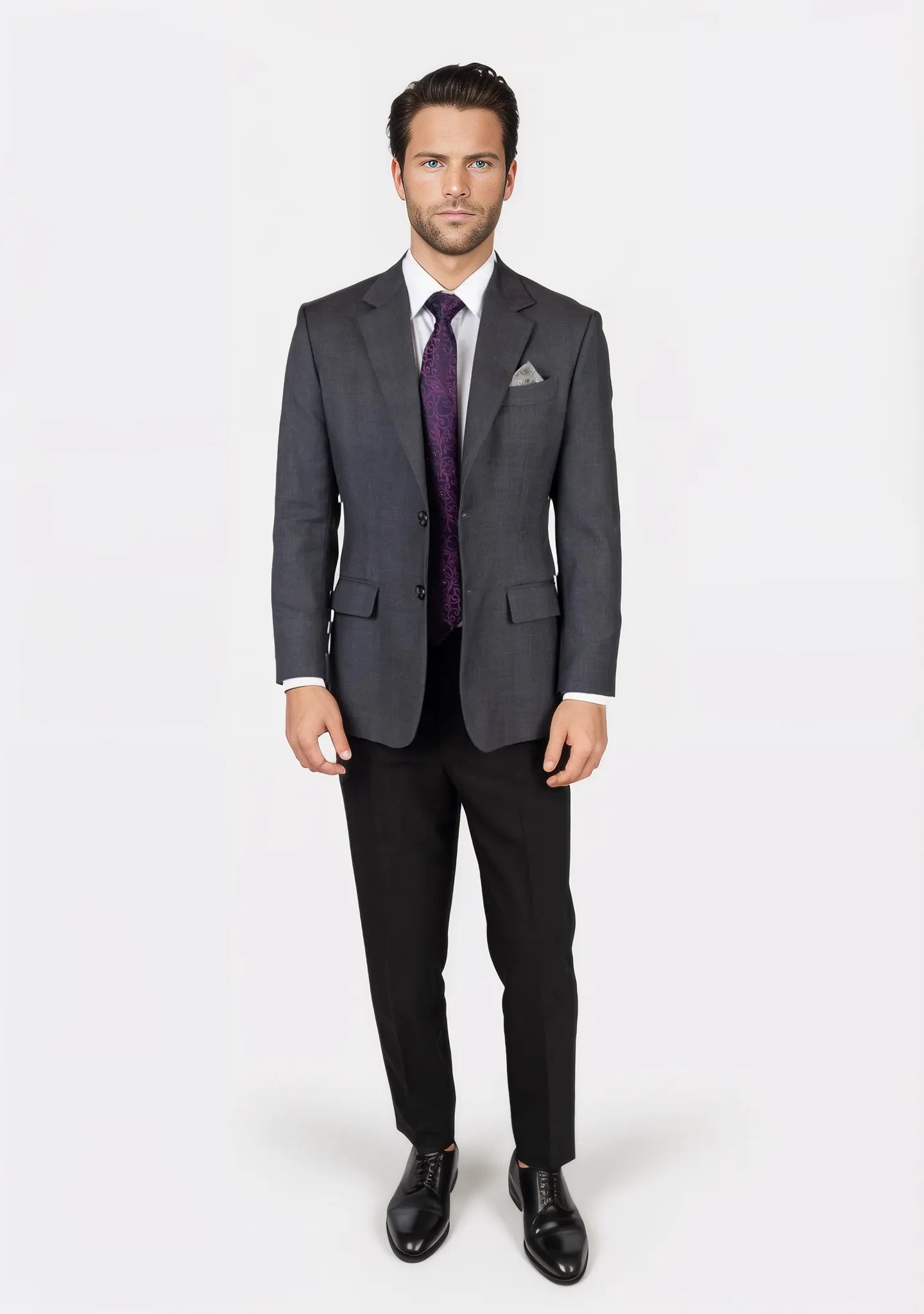 Prince Charcoal Prince of Wales Jacket - SARTORO