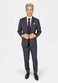 Prince Charcoal Prince of Wales Suit - SARTORO