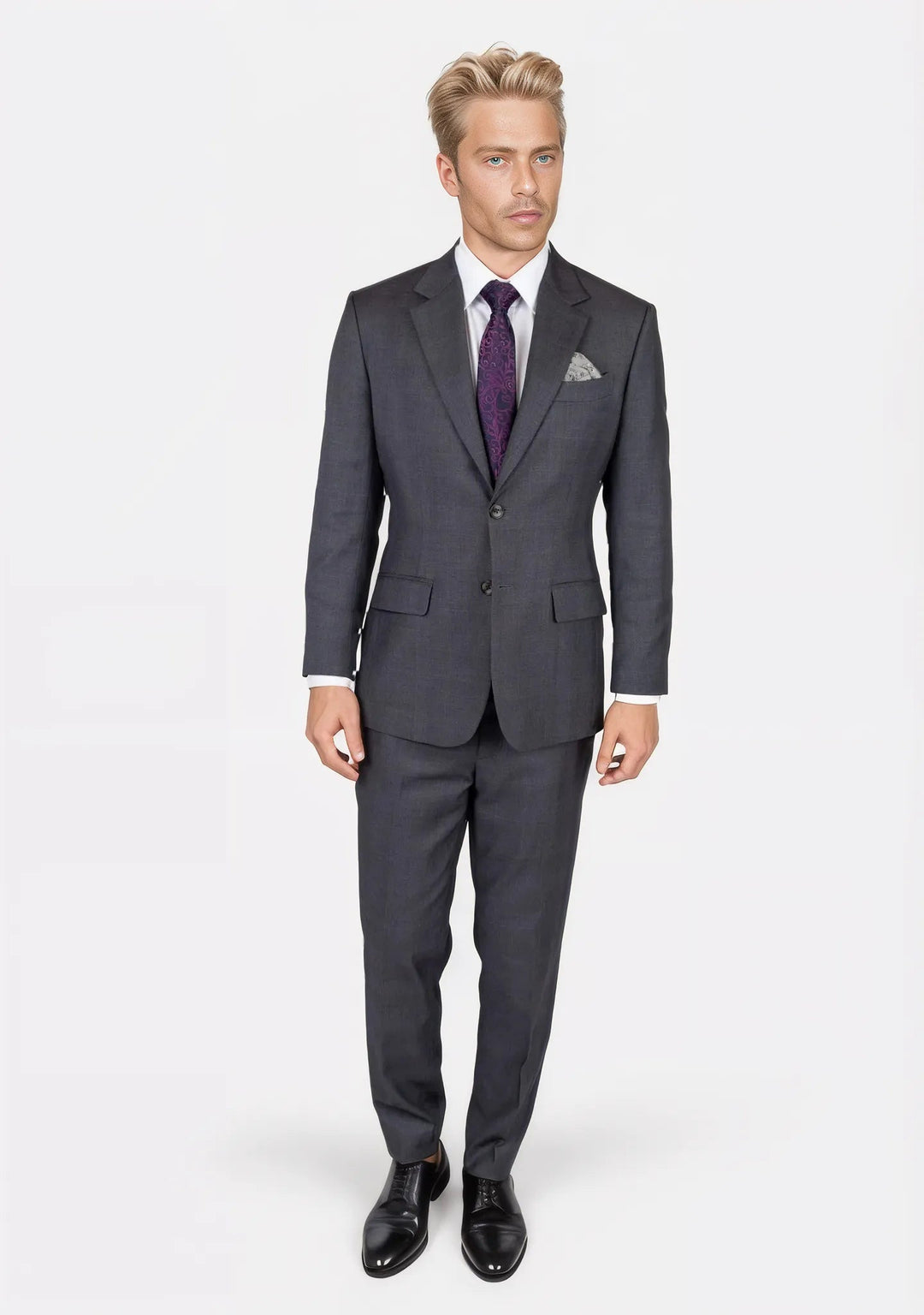 Prince Charcoal Prince of Wales Suit - SARTORO