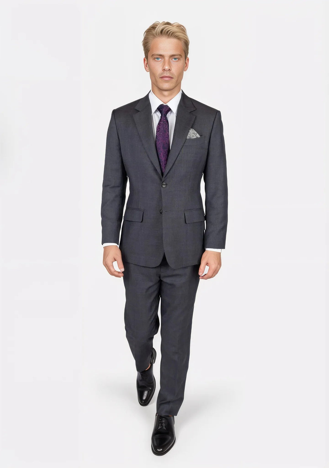 Prince Charcoal Prince of Wales Suit - SARTORO