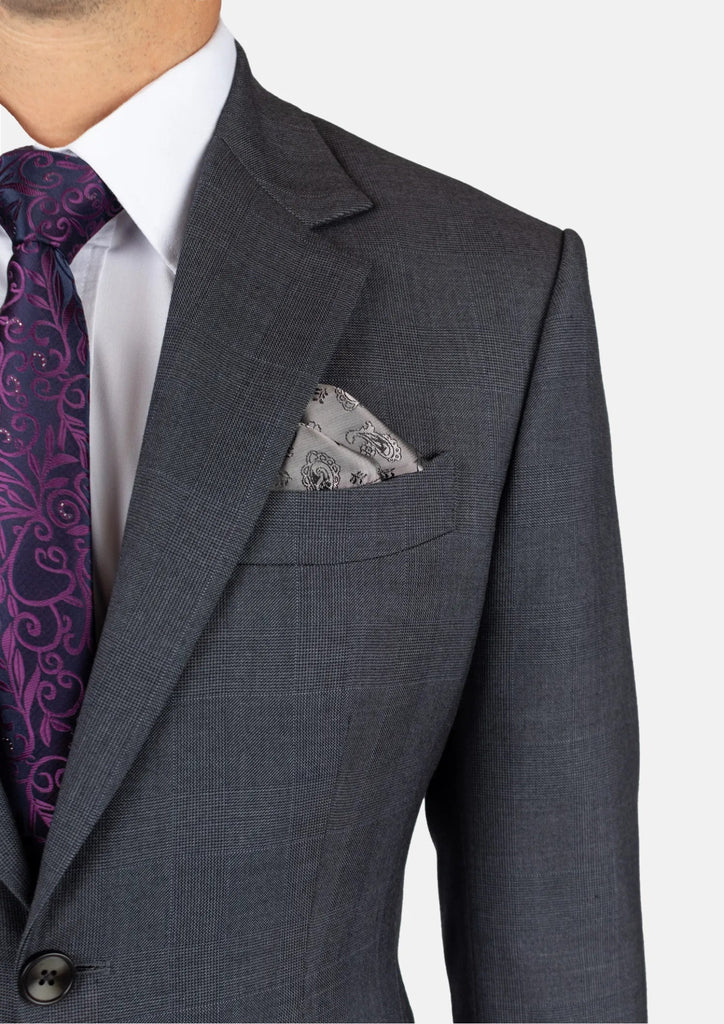 Prince Charcoal Prince of Wales Suit - SARTORO