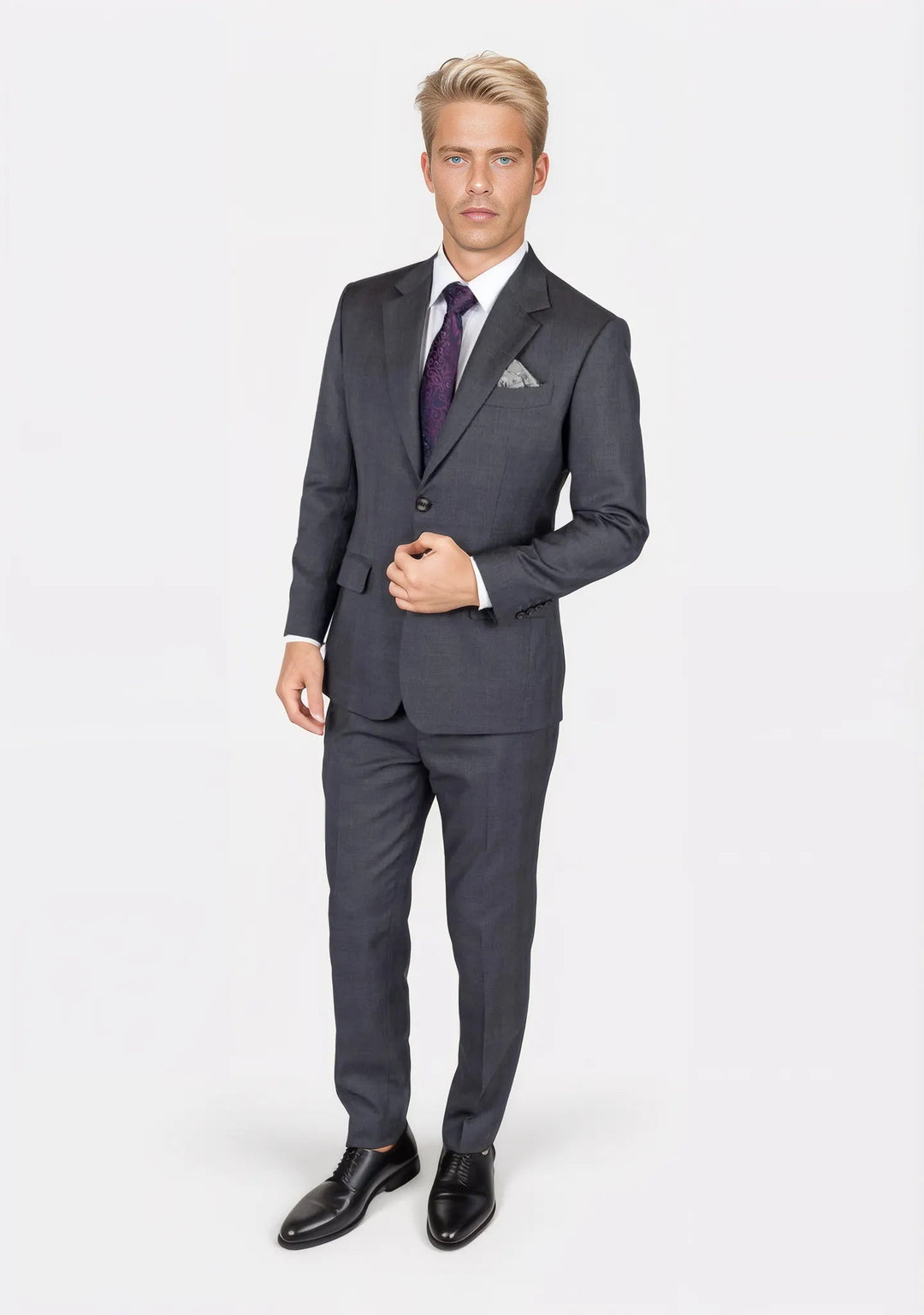 Prince Charcoal Prince of Wales Suit - SARTORO