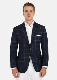Prince Deep Navy Windowpane Jacket