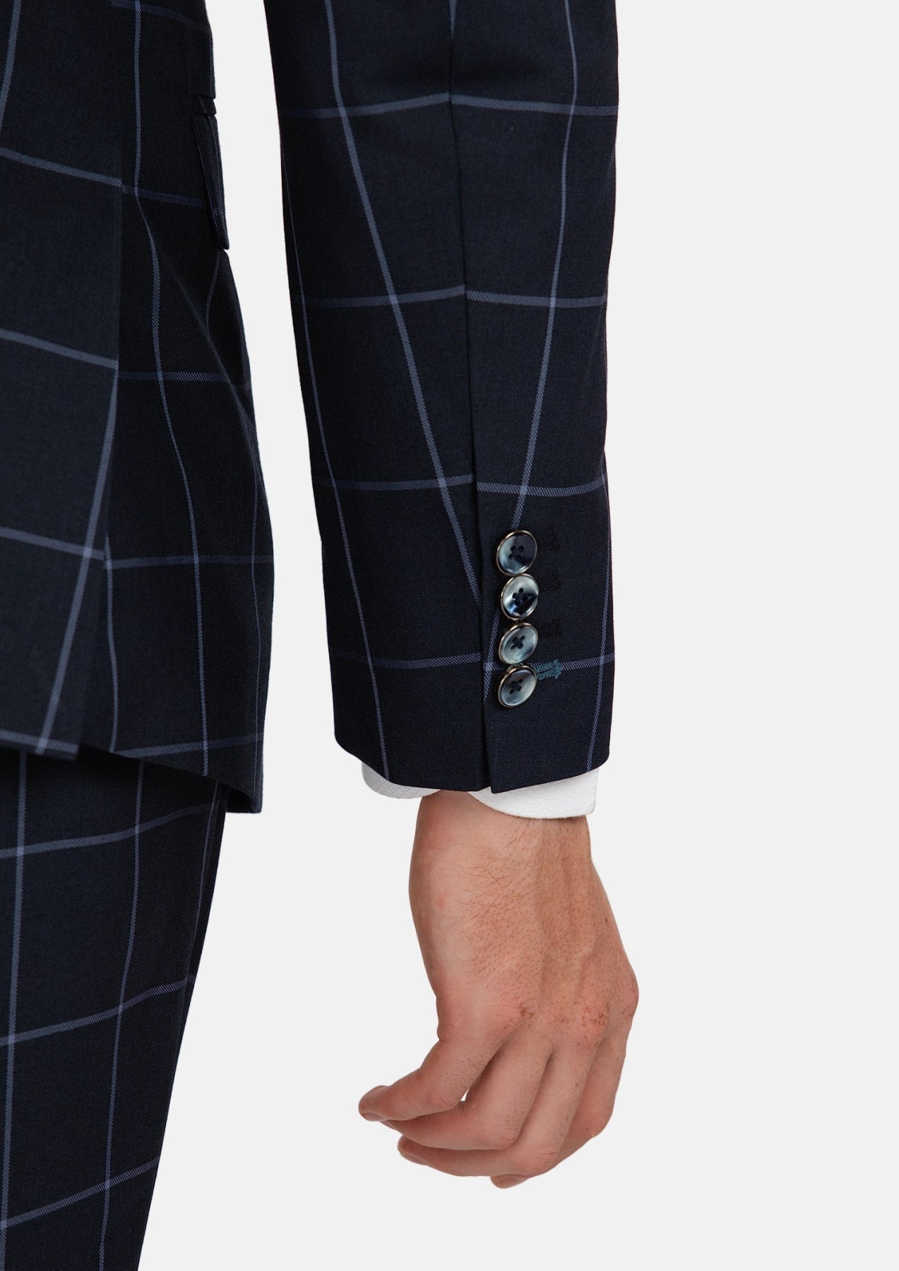 Prince Deep Navy Windowpane Suit - SARTORO