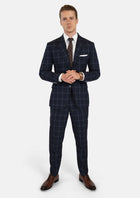 Prince Deep Navy Windowpane Suit - SARTORO784
