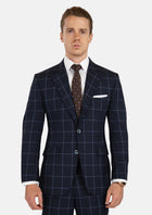 Prince Deep Navy Windowpane Suit - SARTORO169