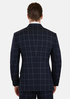 Prince Deep Navy Windowpane Suit - SARTORO873