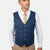 Prussian Blue Pinstripe Vest - SARTORO