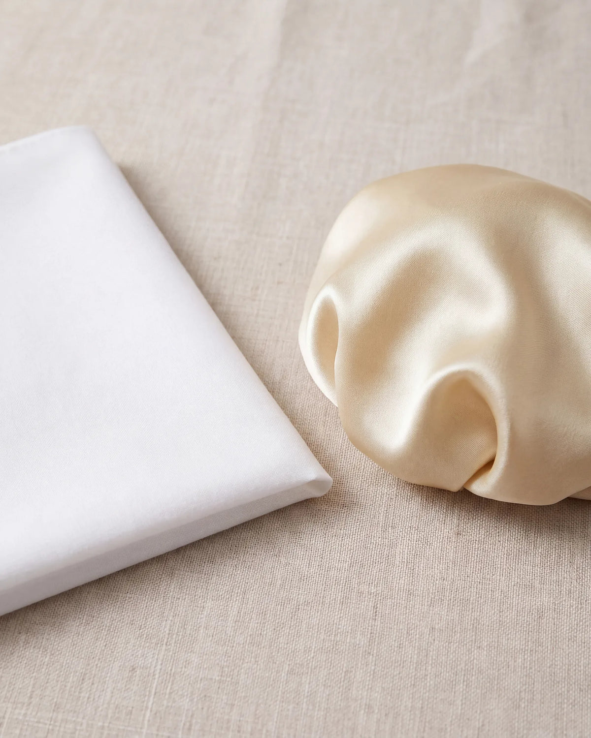 Match the fabric to the fold: crisp folds need cloth that holds a crease, and rounded puffs need one that drapes.