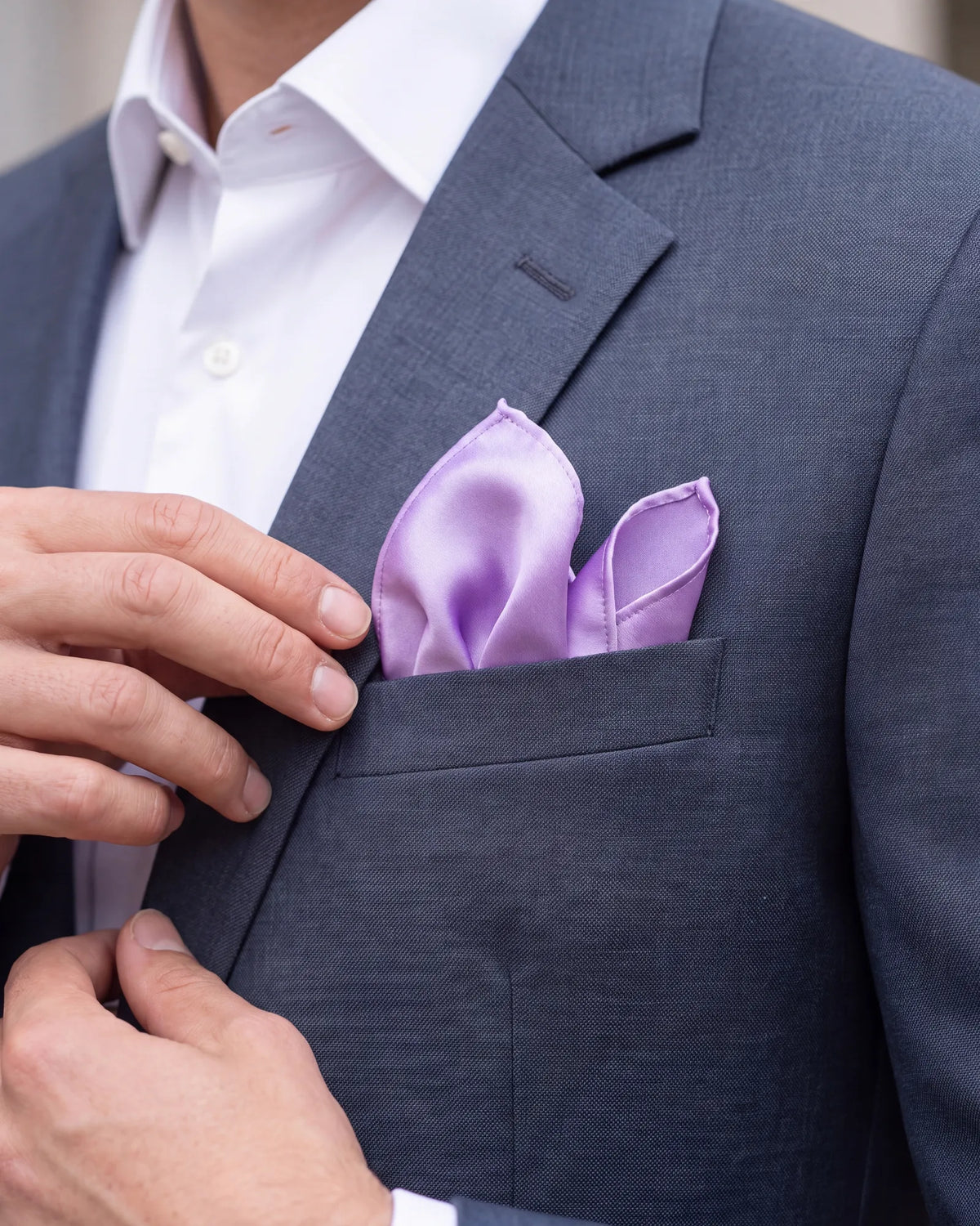 Spread the tips slightly once the reverse puff is in the pocket. Save it for smart casual and relaxed events.