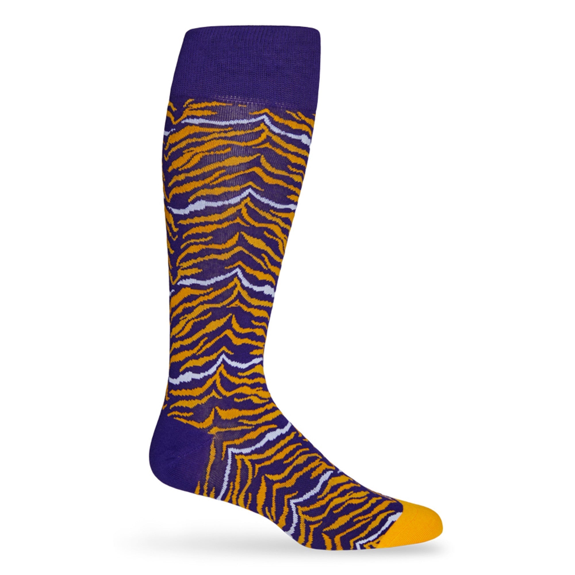 Purple and Gold Tiger Stripe Dress Socks71