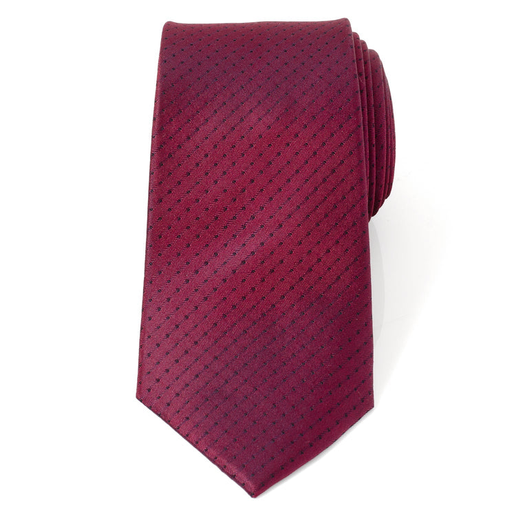 Red Pin Dot Men's Tie - SARTORO542