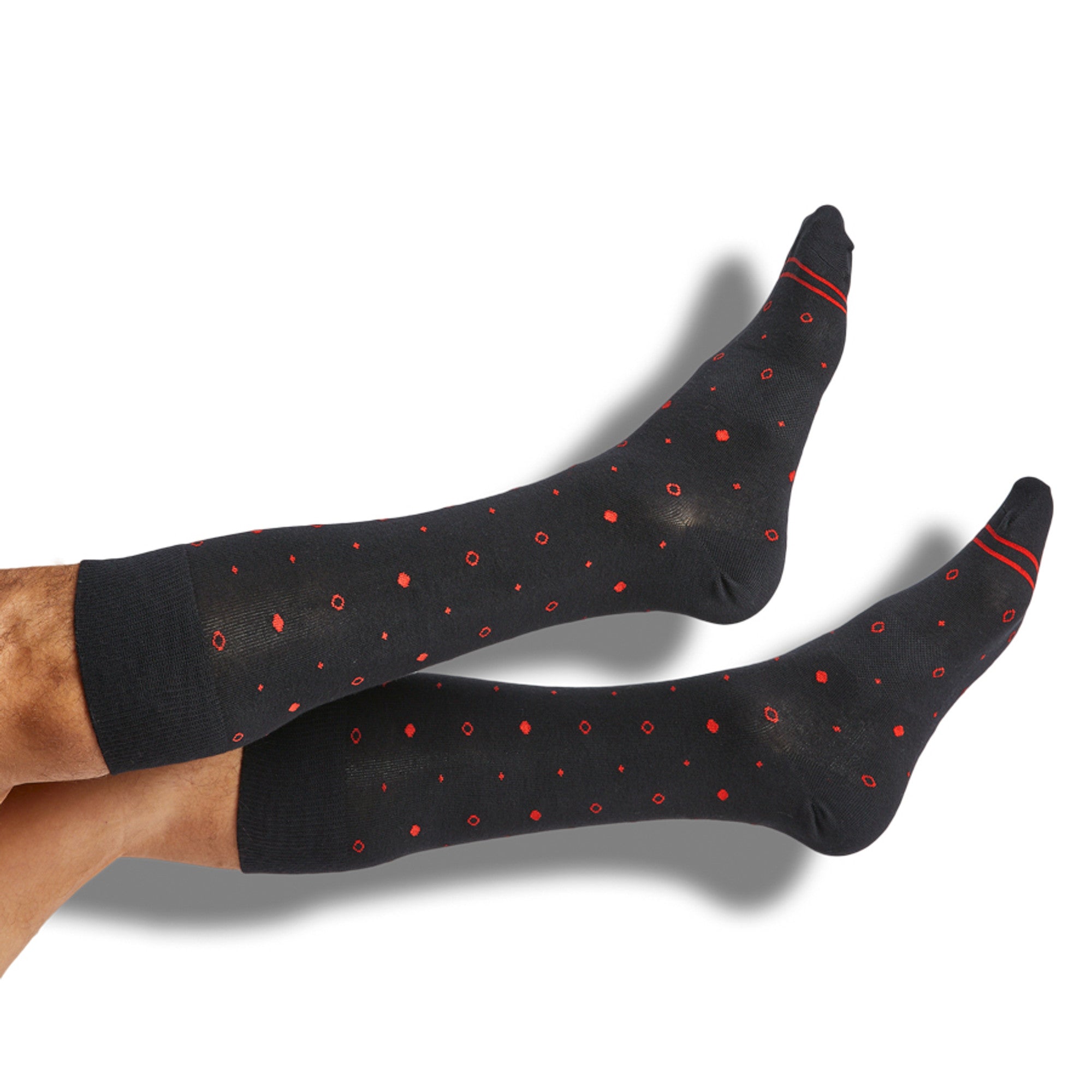  Black Mixed Dot Dress Socks457