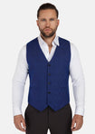 Regal Blue Windowpane Vest