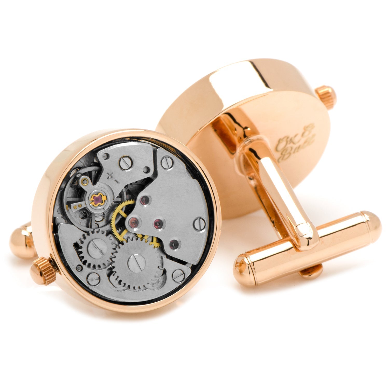 Rose Gold Watch Movement Cufflinks - SARTORO58