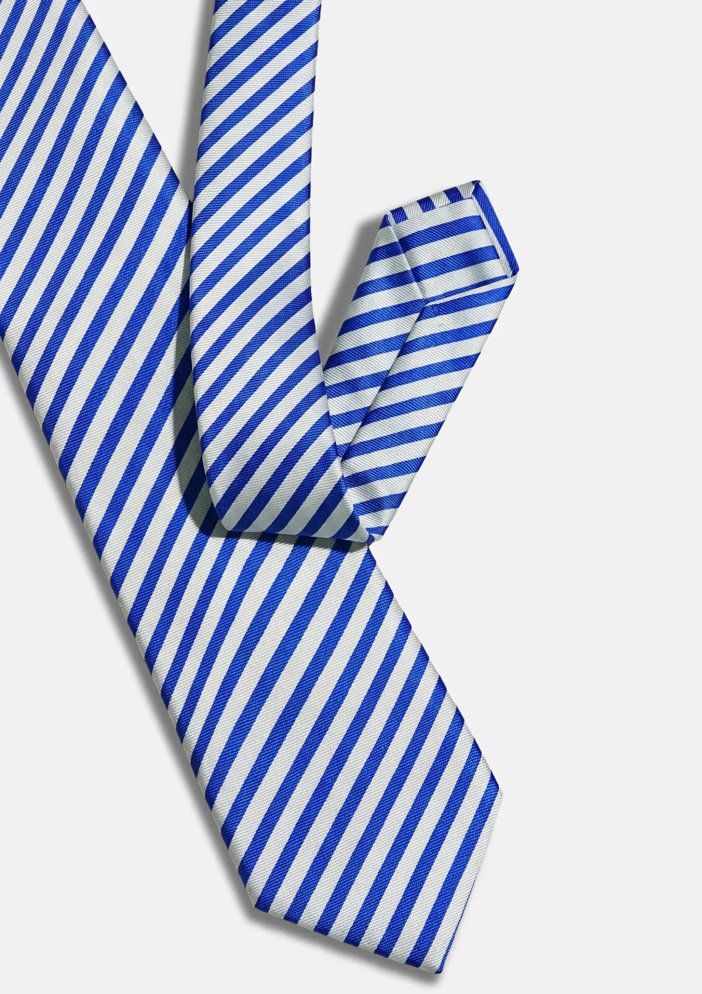 Royal Blue Diagonal Stripe Tie - SARTORO889