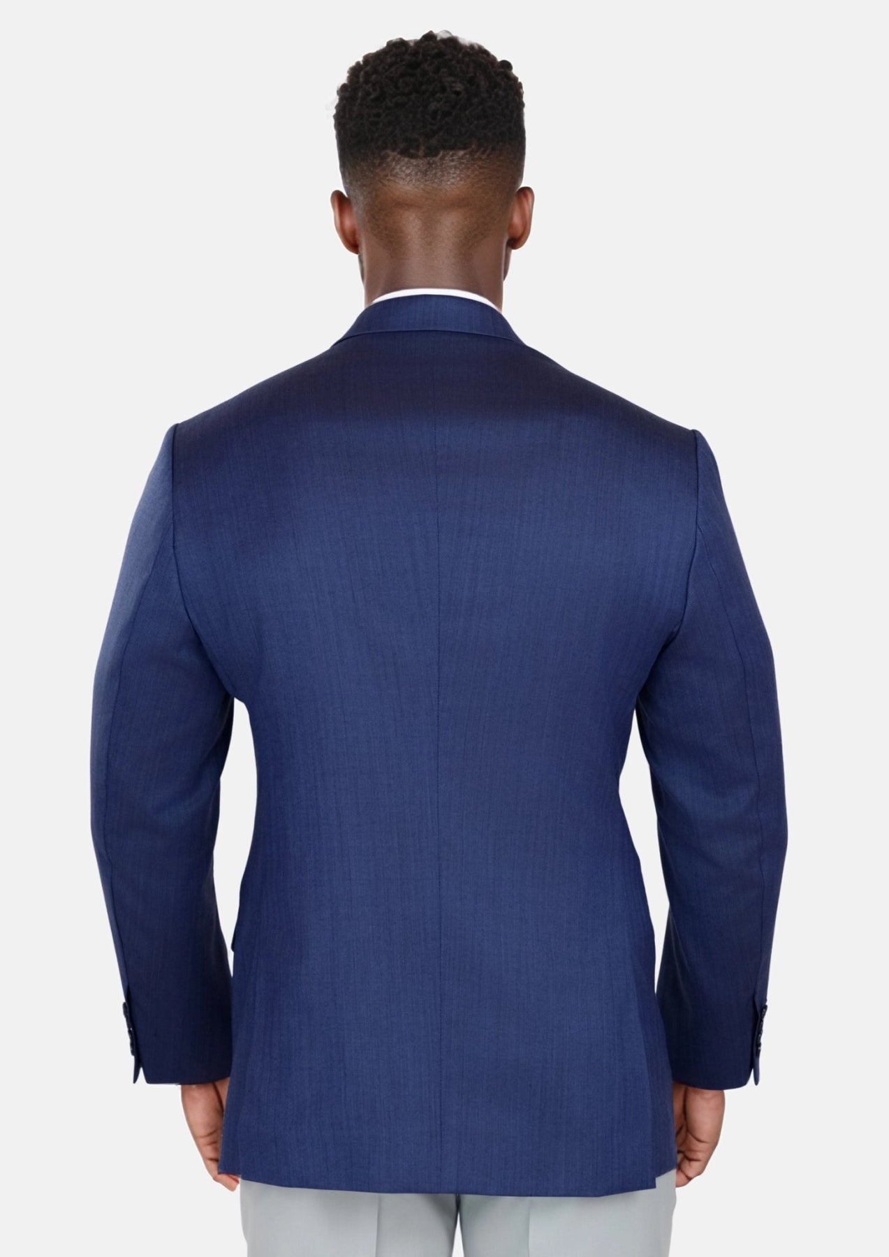 Royal Blue Herringbone Ellis Jacket - SARTORO