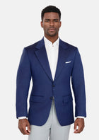 Royal Blue Herringbone Ellis Jacket - SARTORO391