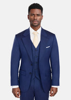 Royal Blue Herringbone Ellis Suit - SARTORO372