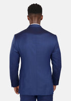 Royal Blue Herringbone Ellis Suit - SARTORO12