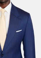 Royal Blue Herringbone Ellis Suit - SARTORO368