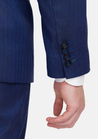 Royal Blue Herringbone Ellis Suit - SARTORO558