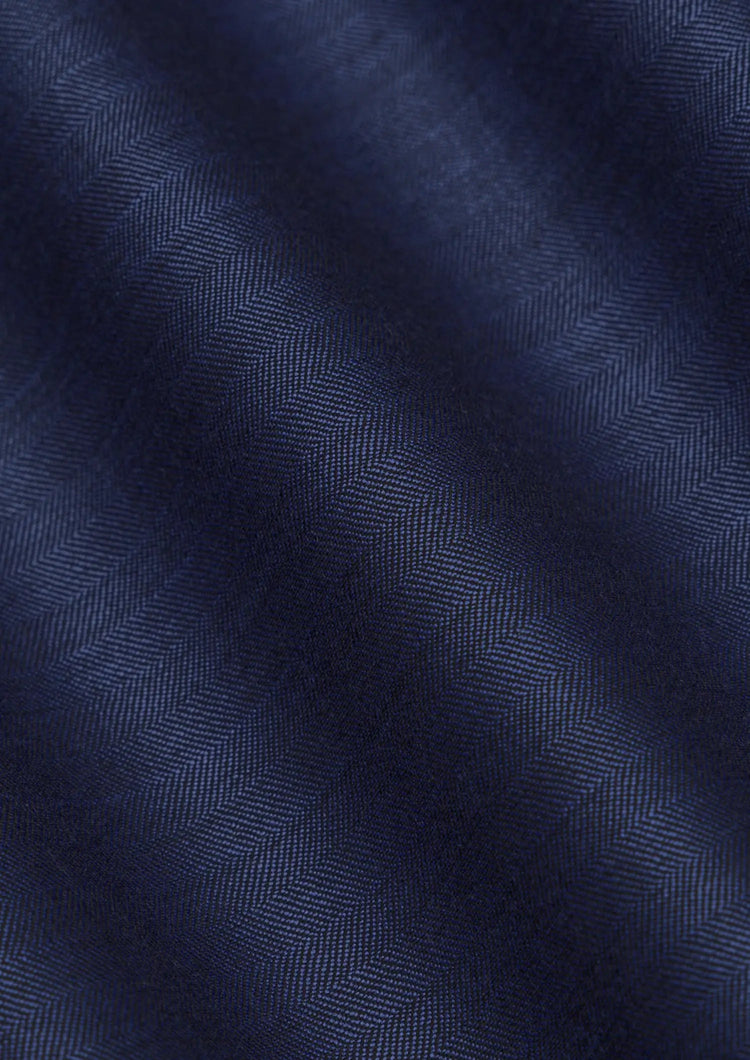 Royal Blue Herringbone Pants - SARTORO202
