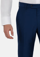 Royal Blue Microcheck Pants - SARTORO130