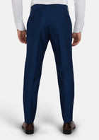 Royal Blue Microcheck Pants - SARTORO816