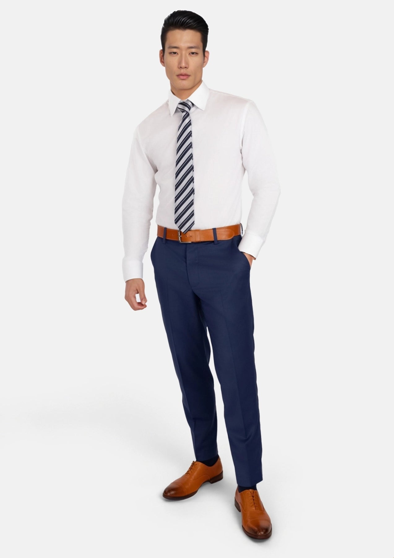 Royal Blue Performance Stretch Pants - SARTORO