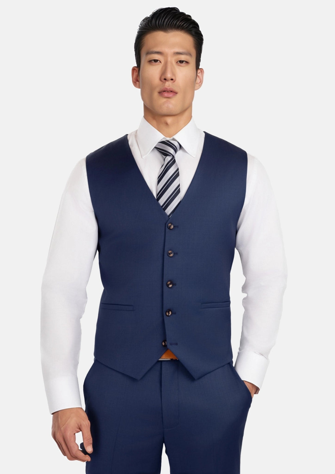 Royal Blue Performance Stretch Vest - SARTORO