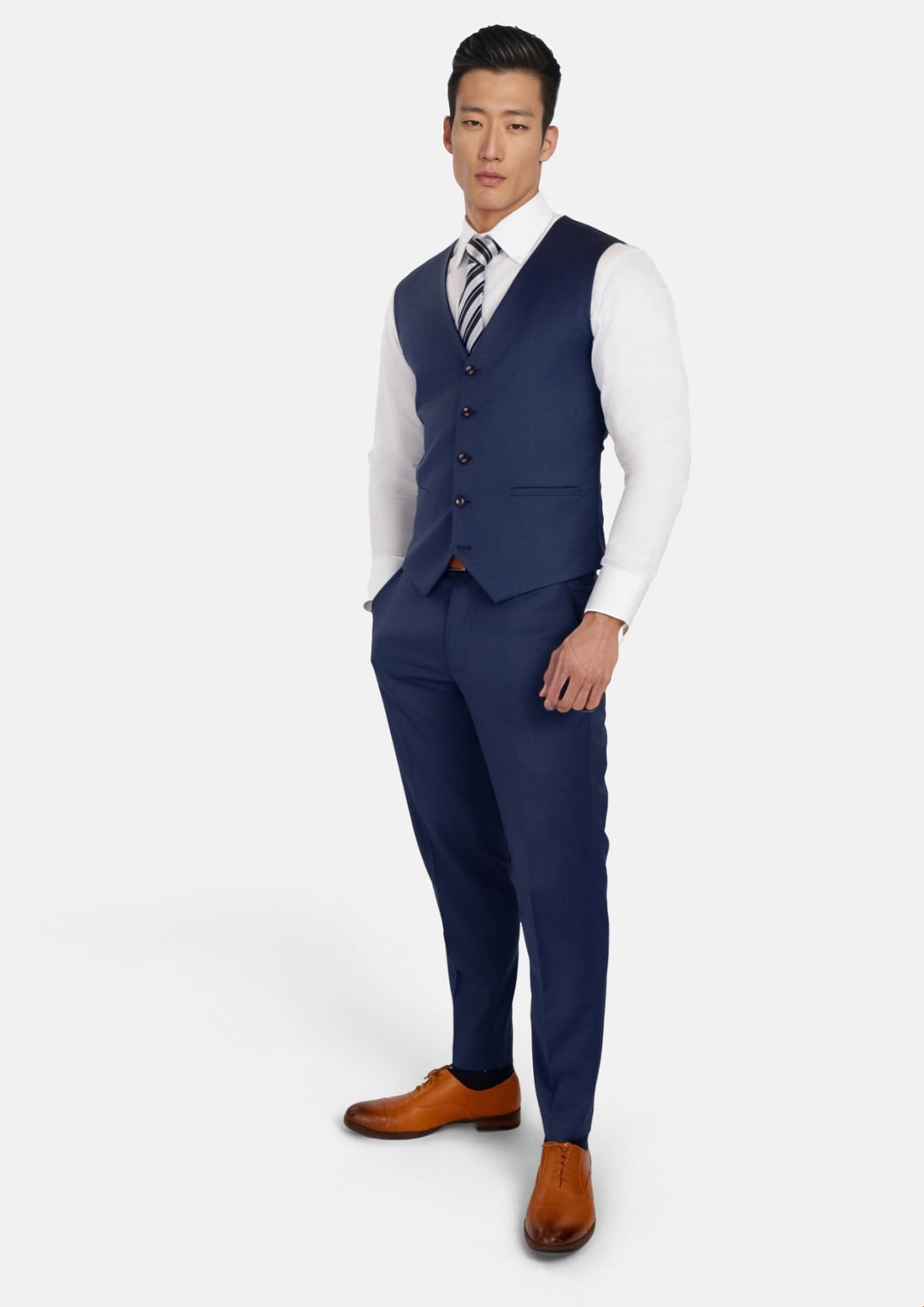 Royal Blue Performance Stretch Vest - SARTORO