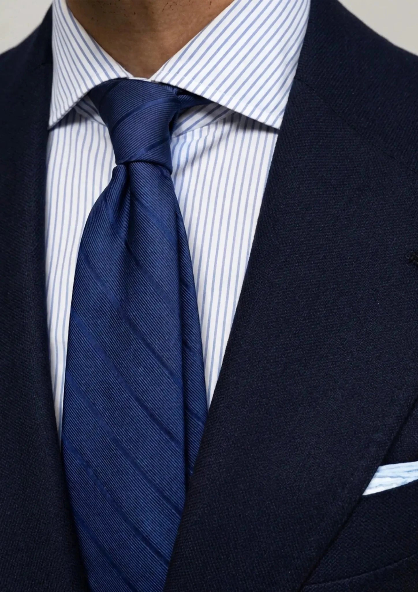 Royal Blue Shadow Stripe Tie - SARTORO502