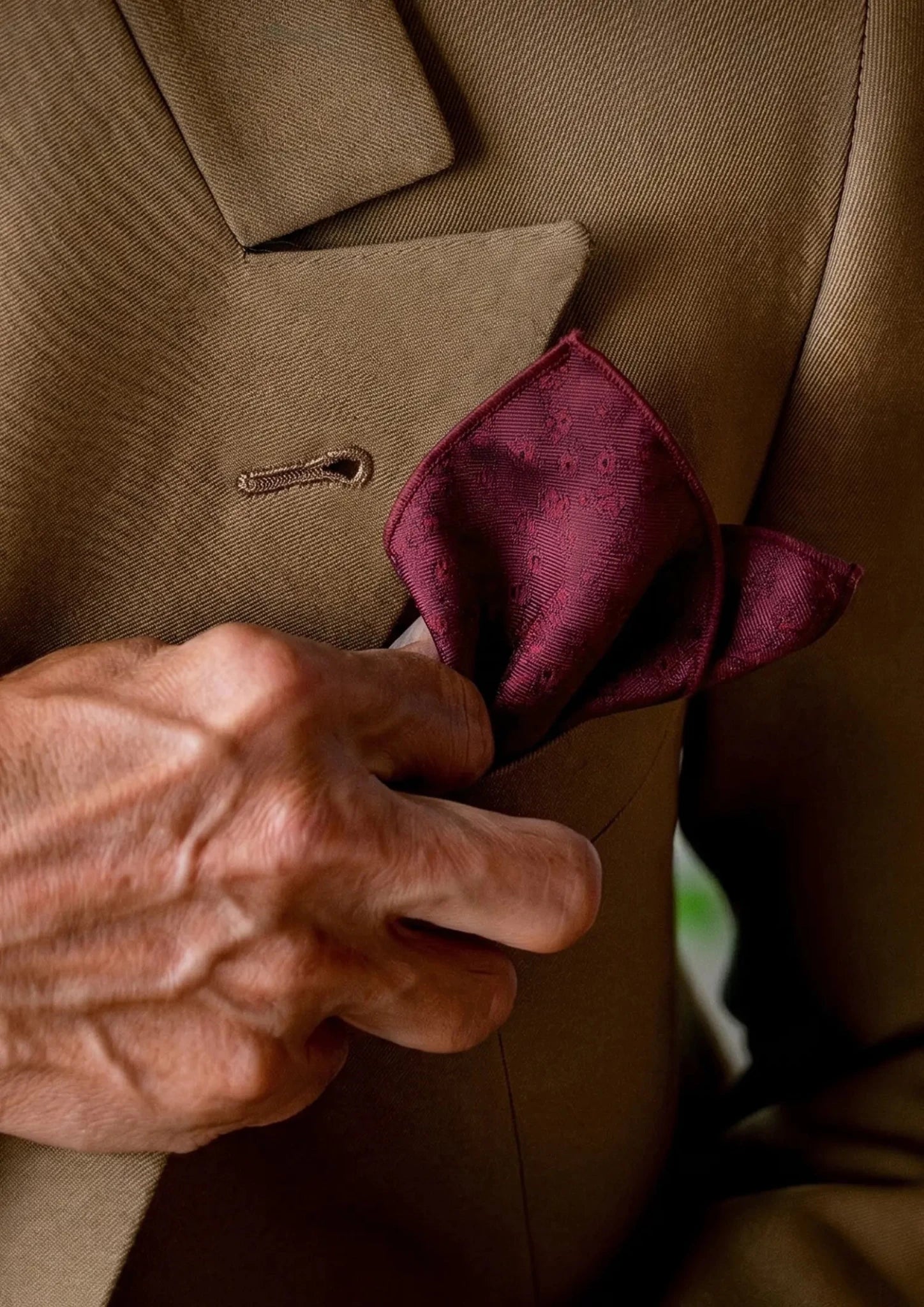 Royal Burgundy Floral Pocket Square - SARTORO814