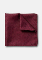 Royal Burgundy Floral Pocket Square - SARTORO643