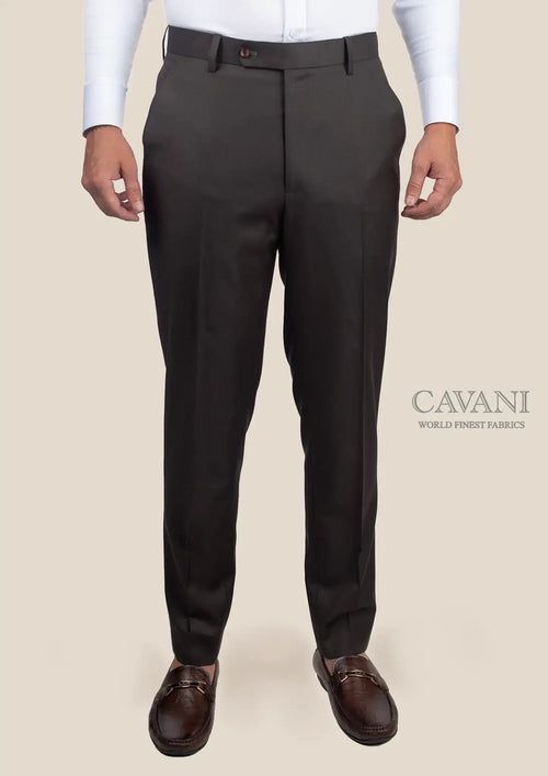 Sable Brown Twill Pants - SARTORO