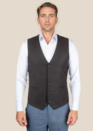 Sable Brown Twill Vest