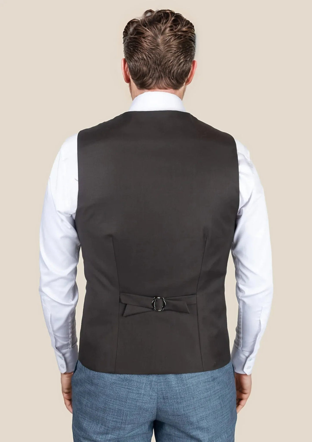 Sable Brown Twill Vest - SARTORO