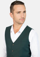 Sacramento Green Sharkskin Vest - SARTORO570