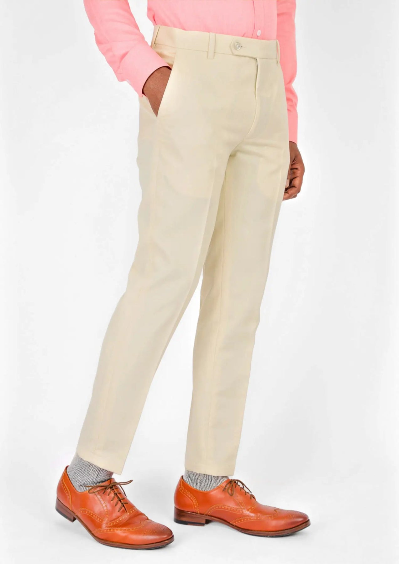 Sand Cotton Chino Pants - SARTORO96