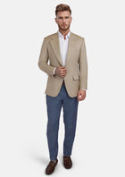 Sand Herringbone Ellis Jacket - SARTORO860