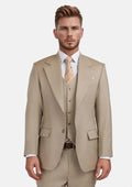 Sand Herringbone Ellis Suit - SARTORO