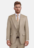 Sand Herringbone Ellis Suit - SARTORO105