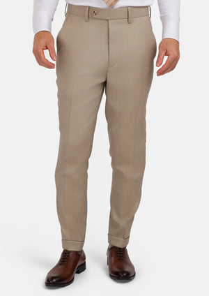 Sand Herringbone Pants