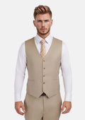 Sand Herringbone Vest - SARTORO