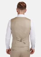 Sand Herringbone Vest - SARTORO596