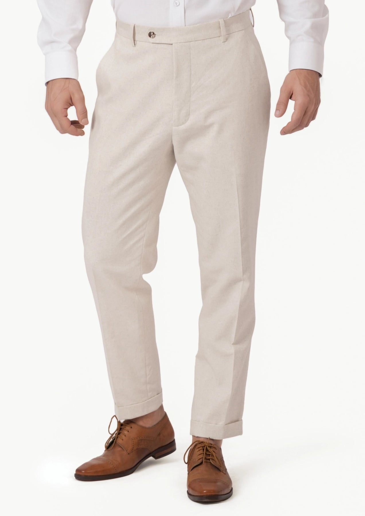 Sand Linen Blend Pants468