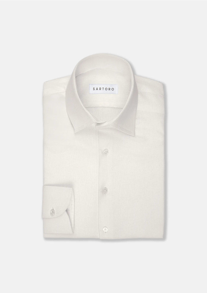 Sand Linen Blend Shirt - SARTORO606