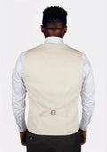 Sand Linen Blend Vest - SARTORO